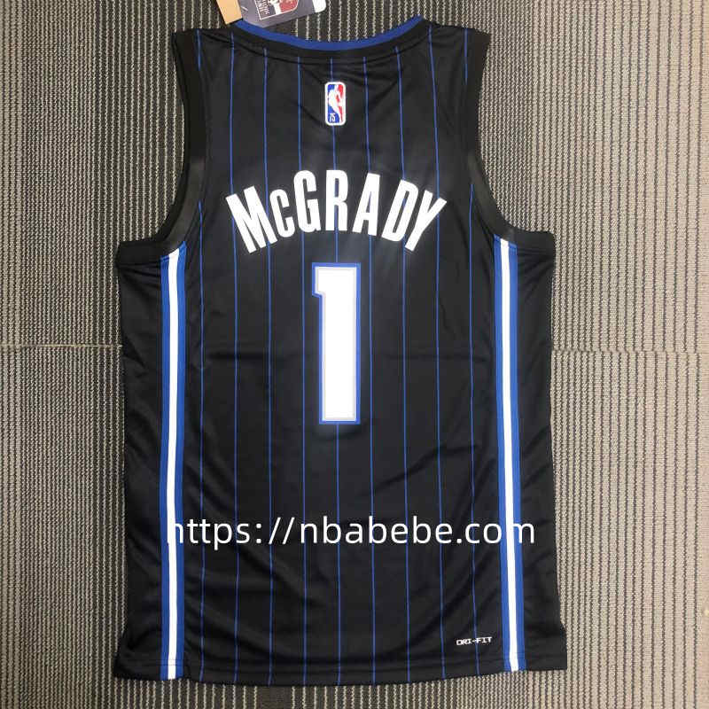 Maillot de Basket NBA Magic 75e anniversaire McGrady 1 noir 2