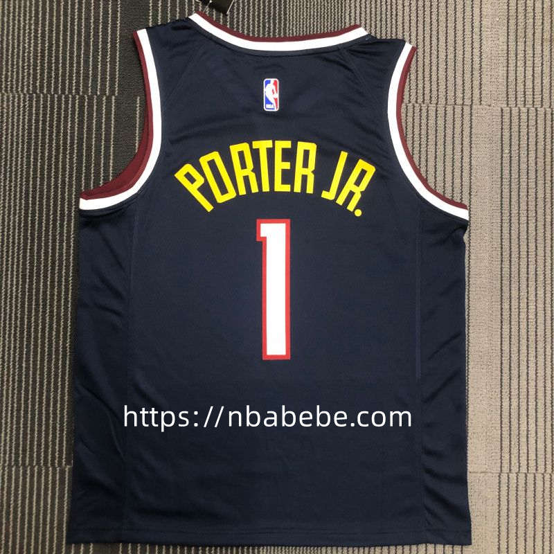 Maillot de Basket NBA Nuggets Porter Jr. 1 bleu foncé 2