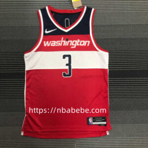 Maillot de Basket NBA Wizards 75e anniversaire Beal 3 rouge