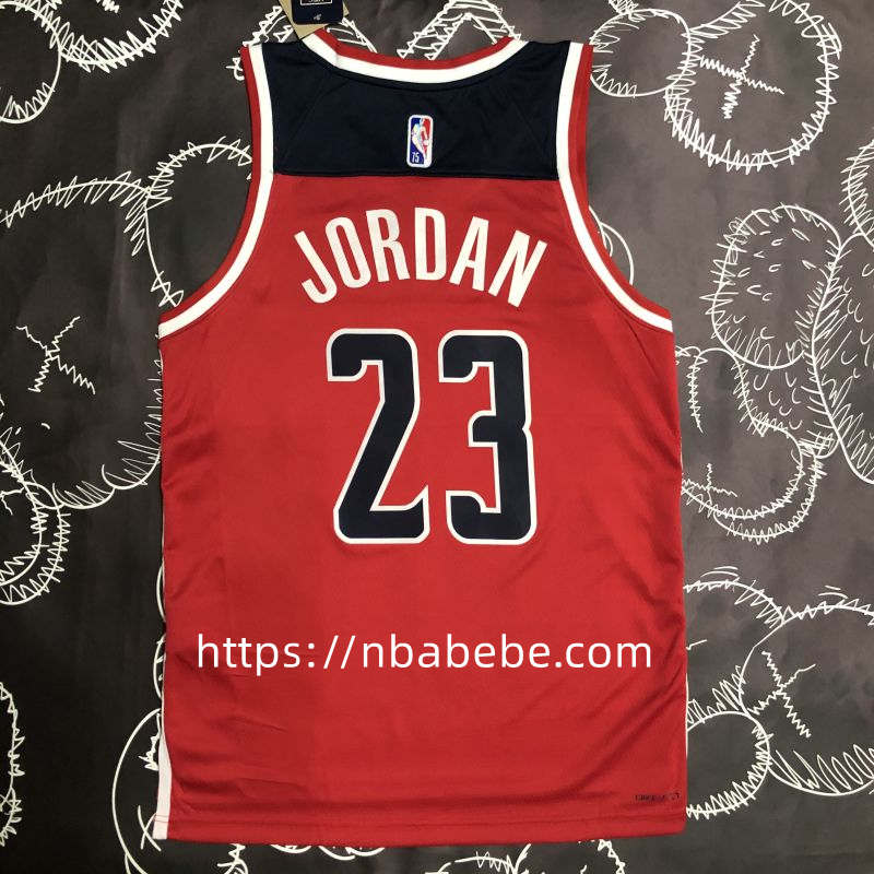 Maillot de Basket NBA Wizards 75e anniversaire Jordan 23 rouge 2