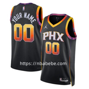 Maillot de Basket Suns Jordan 2022 2023 personnalisé noir