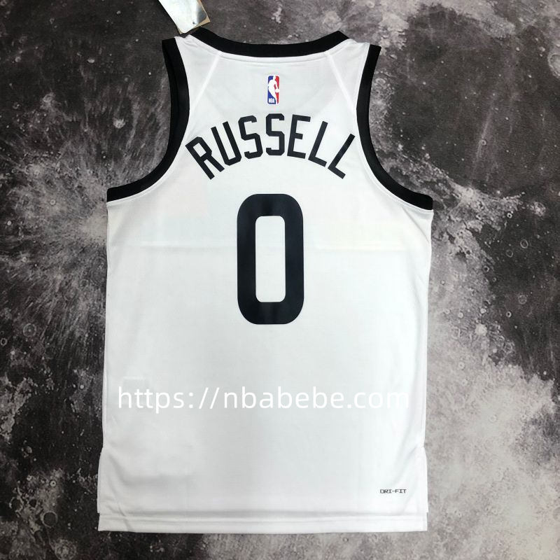 Maillot Timberwolves 2023 Russell 0 city édition blanc 2