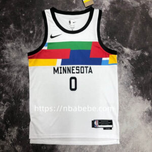Maillot Timberwolves 2023 Russell 0 city édition blanc