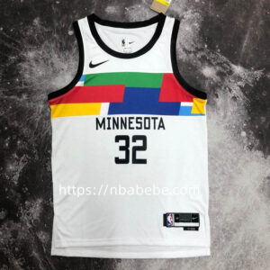 Maillot Timberwolves 2023 Towns 32 city édition blanc