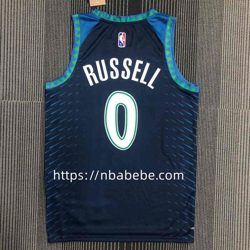 Maillot Timberwolves 75e anniversaire Russell 0 city édition 2