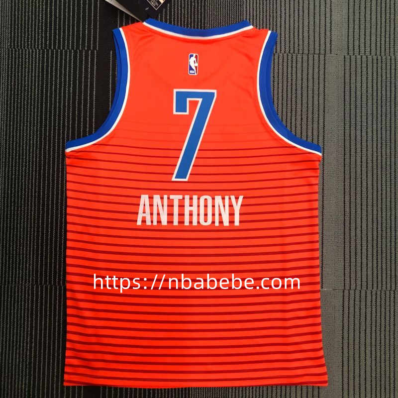 Maillot de Basket Thunder Anthony 7 Jordan orange 2