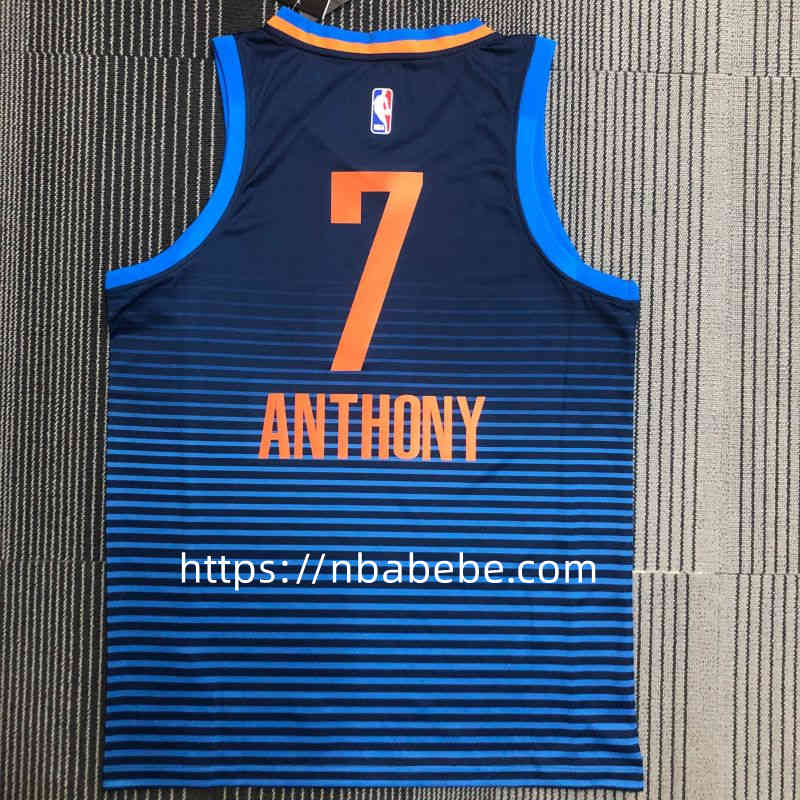 Maillot de Basket Thunder Anthony 7 avec rayure bleu 2