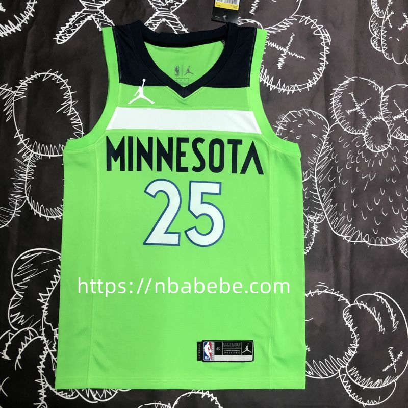 Maillot de Basket Timberwolves Rose 25 Jordan vert