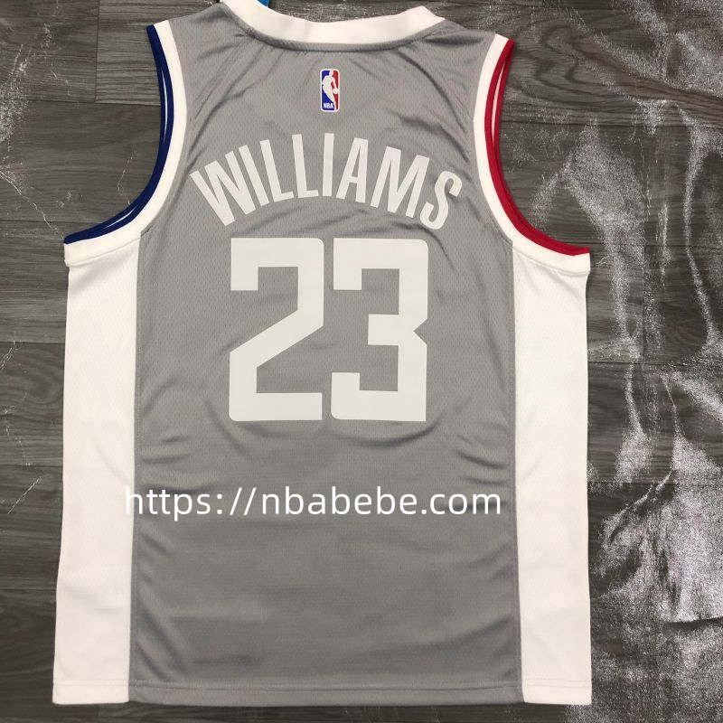 Maillot LA Clippers 2021 2022 Williams 23 earned édition gris 2