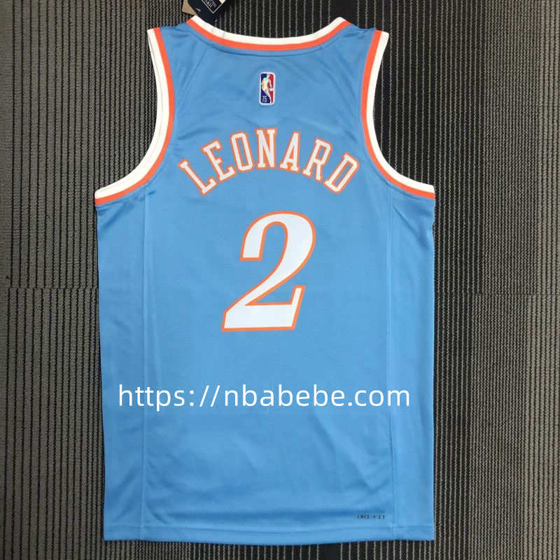 Maillot LA Clippers 75e anniversaire Leonard 2 city édition bleu 2