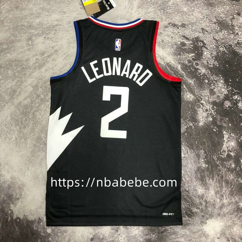 Maillot LA Clippers Jordan 2023 Leonard 2 noir 2
