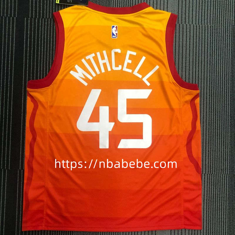 Maillot Utah Jazz 2019 2020 Mitchell 45 orange 2