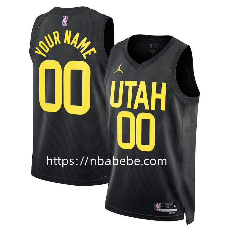 Maillot Utah Jazz Jordan 2023 2024 personnalisé noir
