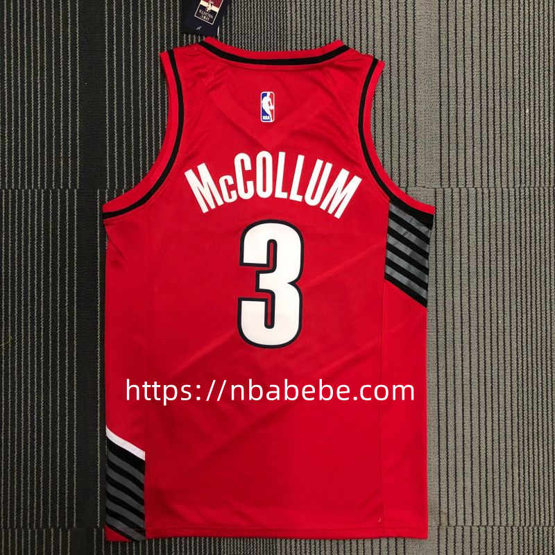 Maillot de Basket Jordan Trail Blazers McCollum 3 rouge 2