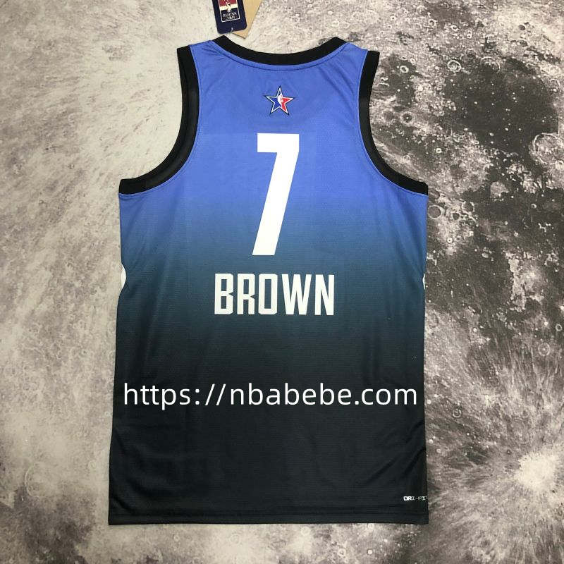 Maillot de Basket NBA All-Star 2023 Brown 7 bleu 2