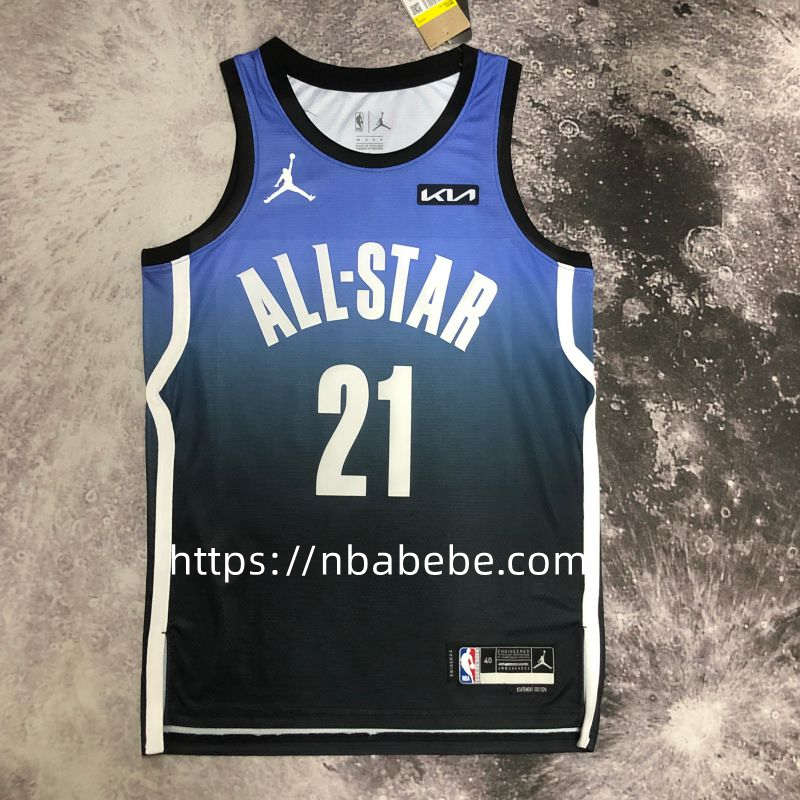 Maillot de Basket NBA All-Star 2023 Embiid 21 bleu