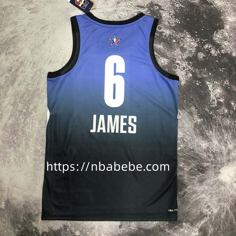 Maillot de Basket NBA All-Star 2023 James 6 bleu 2