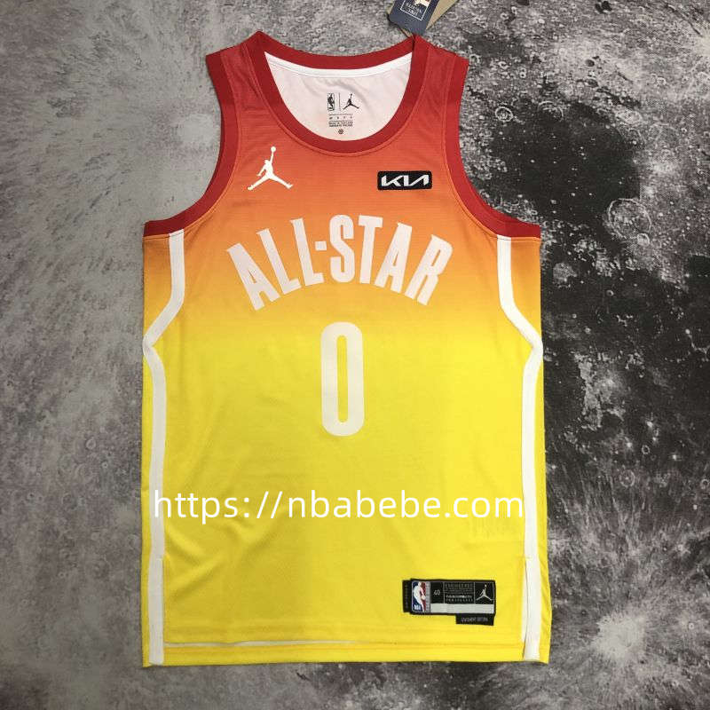 Maillot de Basket NBA All-Star 2023 Lillard 0 jaune