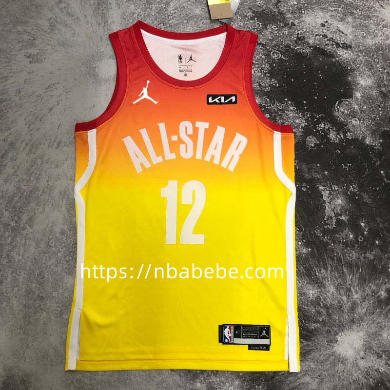 Maillot de Basket NBA All-Star 2023 Morant 12 jaune