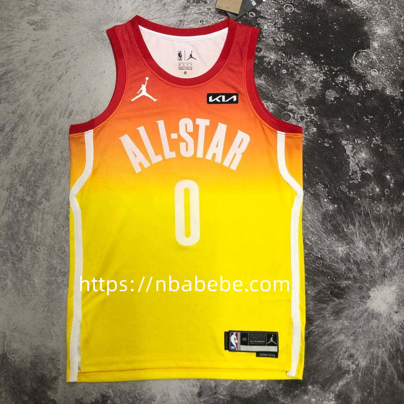 Maillot de Basket NBA All-Star 2023 Tatum 0 jaune