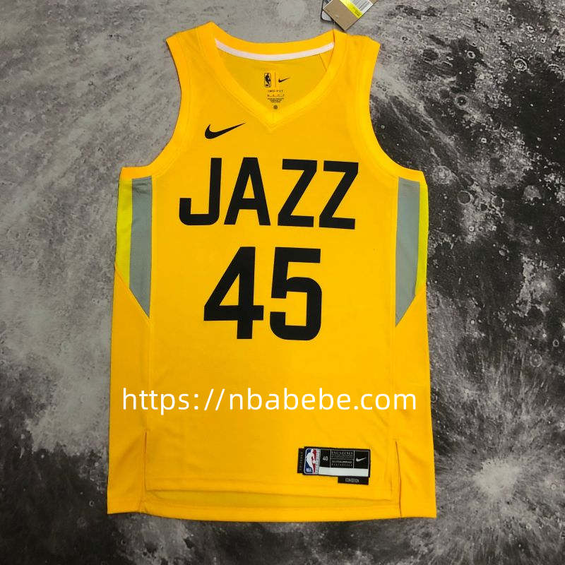 Maillot de Basket Utah Jazz 2023 Mitchell 45 jaune
