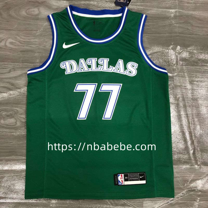 Maillot de Basket Dallas Mavericks Dončić 77 vintage vert