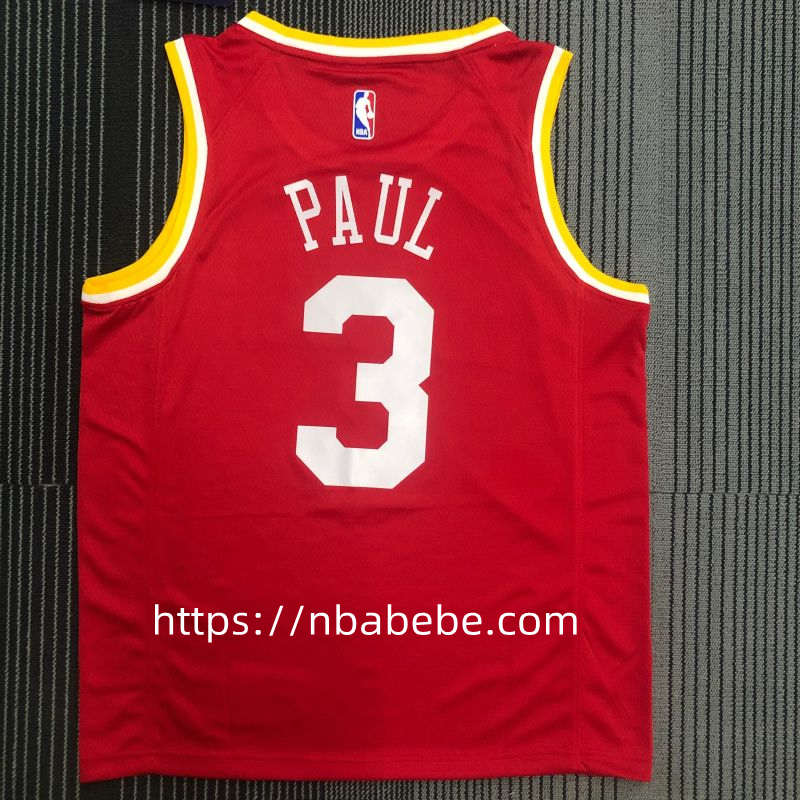 Maillot de Basket Houston Rockets Paul 3 vintage rouge 2