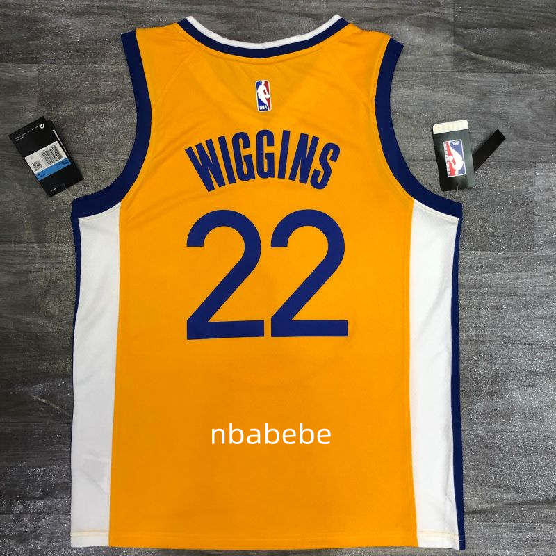 Maillot Golden State Warriors Jordan 2021 Wiggins 22 jaune