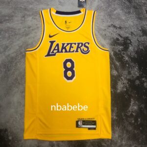 Maillot de Basket NBA Lakers 2023 Bryant 8 jaune