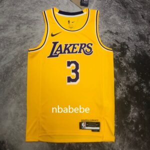 Maillot de Basket NBA Lakers 2023 Davis 3 jaune