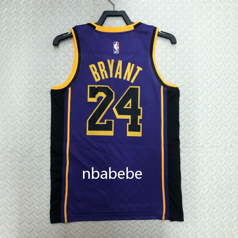 Maillot de Basket NBA Lakers Jordan 2023 Bryant 24 Violet 2