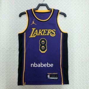 Maillot de Basket NBA Lakers Jordan 2023 Bryant 8 Violet