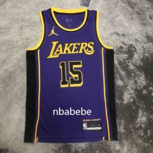 Maillot de Basket NBA Lakers Jordan 2023 Reaves 15 Violet