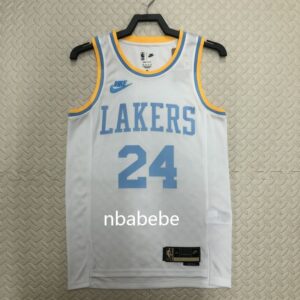 Maillot de Basket NBA Lakers vintage 2023 Bryant 24 blanc