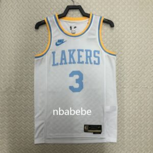Maillot de Basket NBA Lakers vintage 2023 Davis 3 blanc