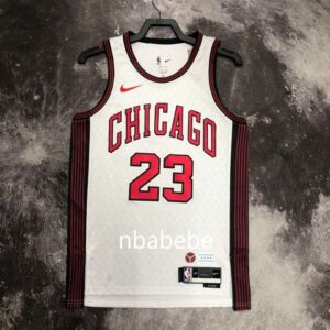 Maillot de Basket NBA Bulls 2023 Jordan 23 city édition blanc