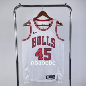 Maillot de Basket NBA Bulls 2023 Jordan 45 blanc
