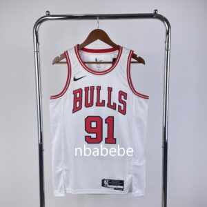 Maillot de Basket NBA Bulls 2023 Rodman 91 blanc