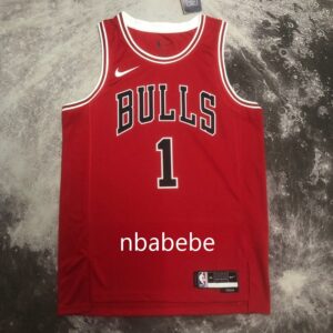 Maillot de Basket NBA Bulls 2023 Rose 1 rouge