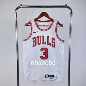 Maillot de Basket NBA Bulls 2023 Wade 3 blanc