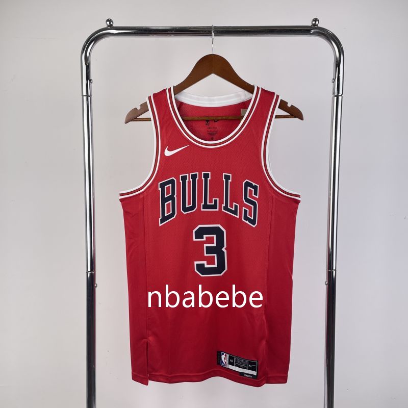 Maillot de Basket NBA Bulls 2023 Wade 3 rouge