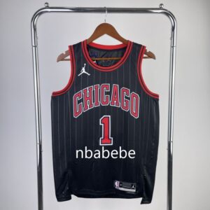 Maillot de Basket NBA Bulls Jordan 2023 Rose 1 noir