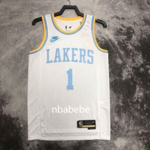 Maillot de Basket NBA Lakers vintage 2023 Russell 1 blanc