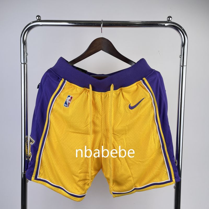 Short de Basket NBA Lakers 2023 jaune