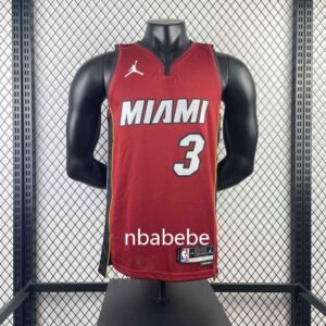 Maillot de Basket NBA Heat Jordan 2023 Wade 3