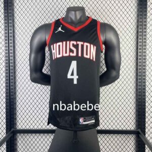 Maillot de Basket NBA Houston Rockets Jordan 2024 Green 4 noir