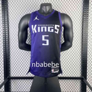 Maillot de Basket NBA Kings Jordan 2024 Fox 5 Violet