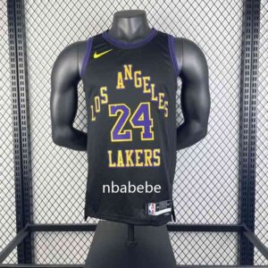 Maillot de Basket NBA Lakers 2024 Bryant 24 city édition noir