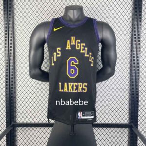 Maillot de Basket NBA Lakers 2024 James 6 city édition noir