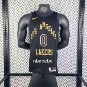 Maillot de Basket NBA Lakers 2024 Westbrook 0 city édition noir